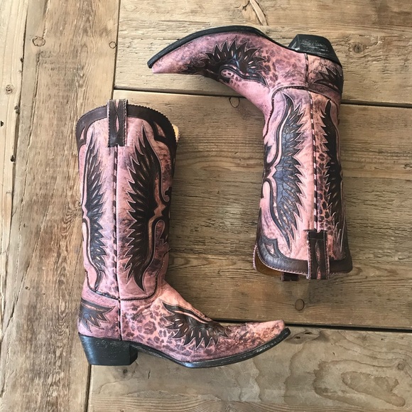 Old Gringo Iron Eagle Pink Leopardito Boots Size 9 - Picture 4 of 7